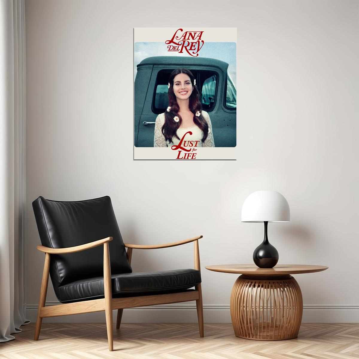 Lana Del Rey Lust For Life Album Cover Art Music Poster Pop Singer Wall Print