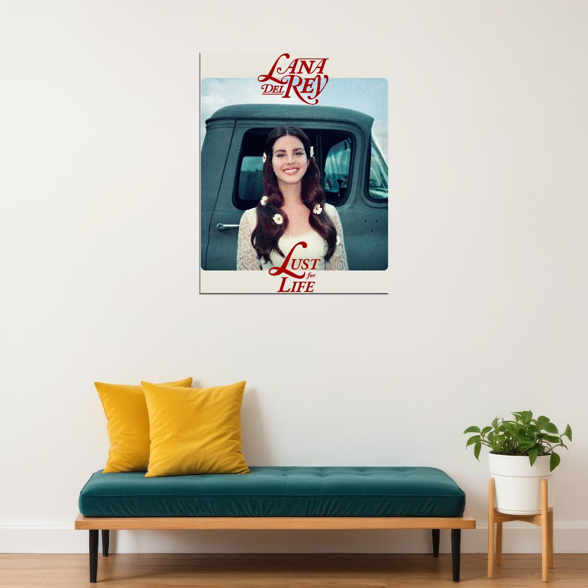 Lana Del Rey Lust For Life Album Cover Art Music Poster Pop Singer Wall Print