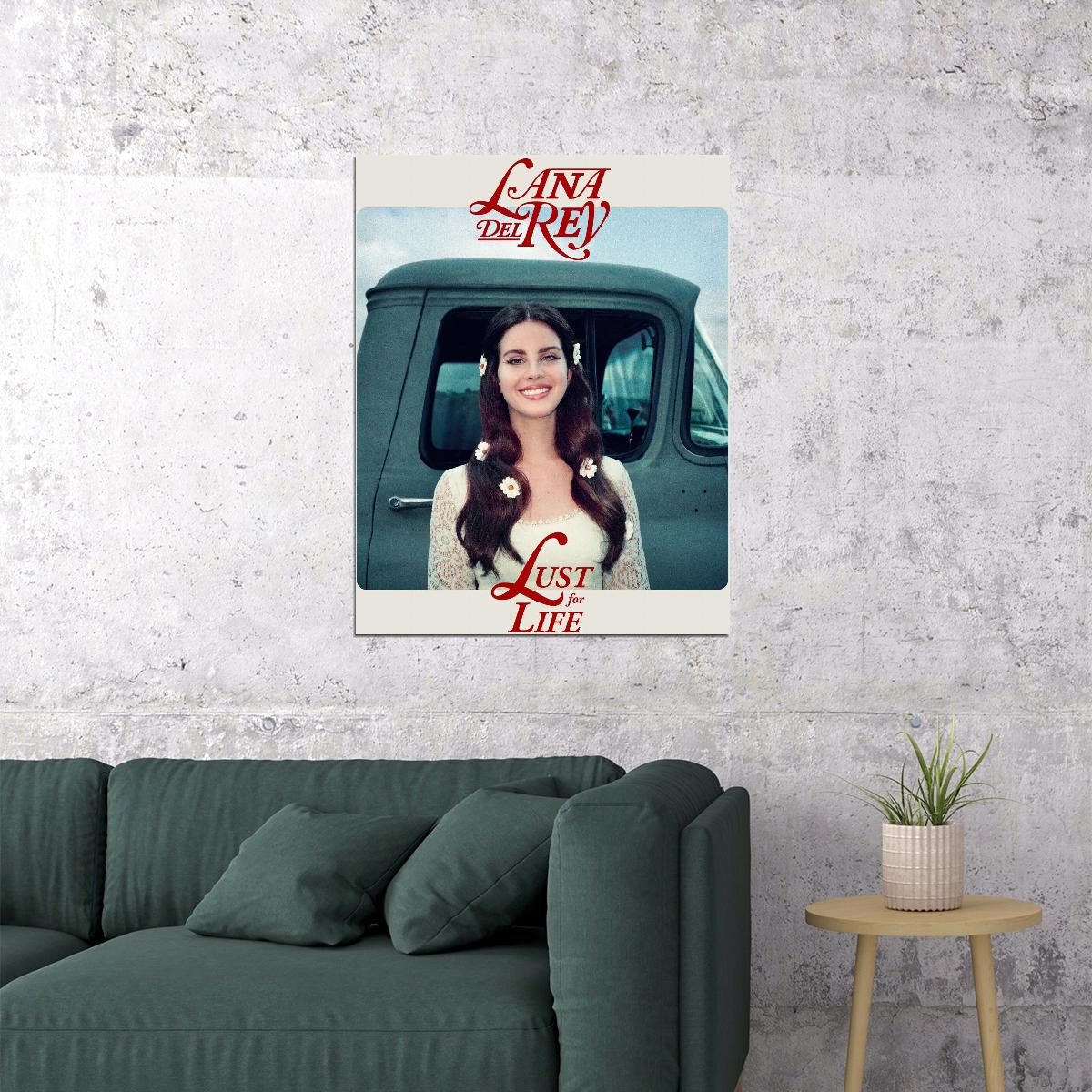 Lana Del Rey Lust For Life Album Cover Art Music Poster Pop Singer Wall Print