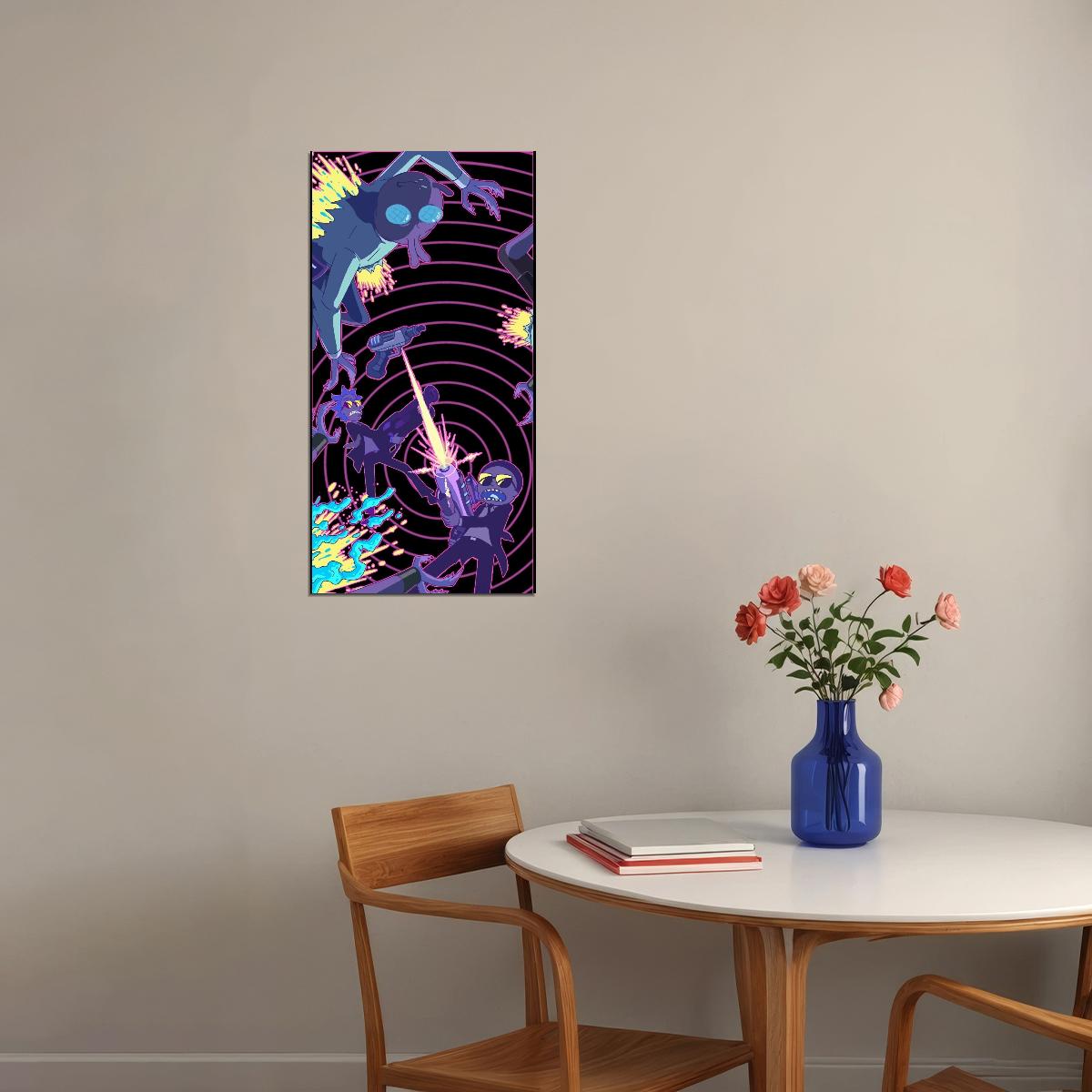 Rick And Morty Tv Series Movie Poster Animated Cartoon Wall Art