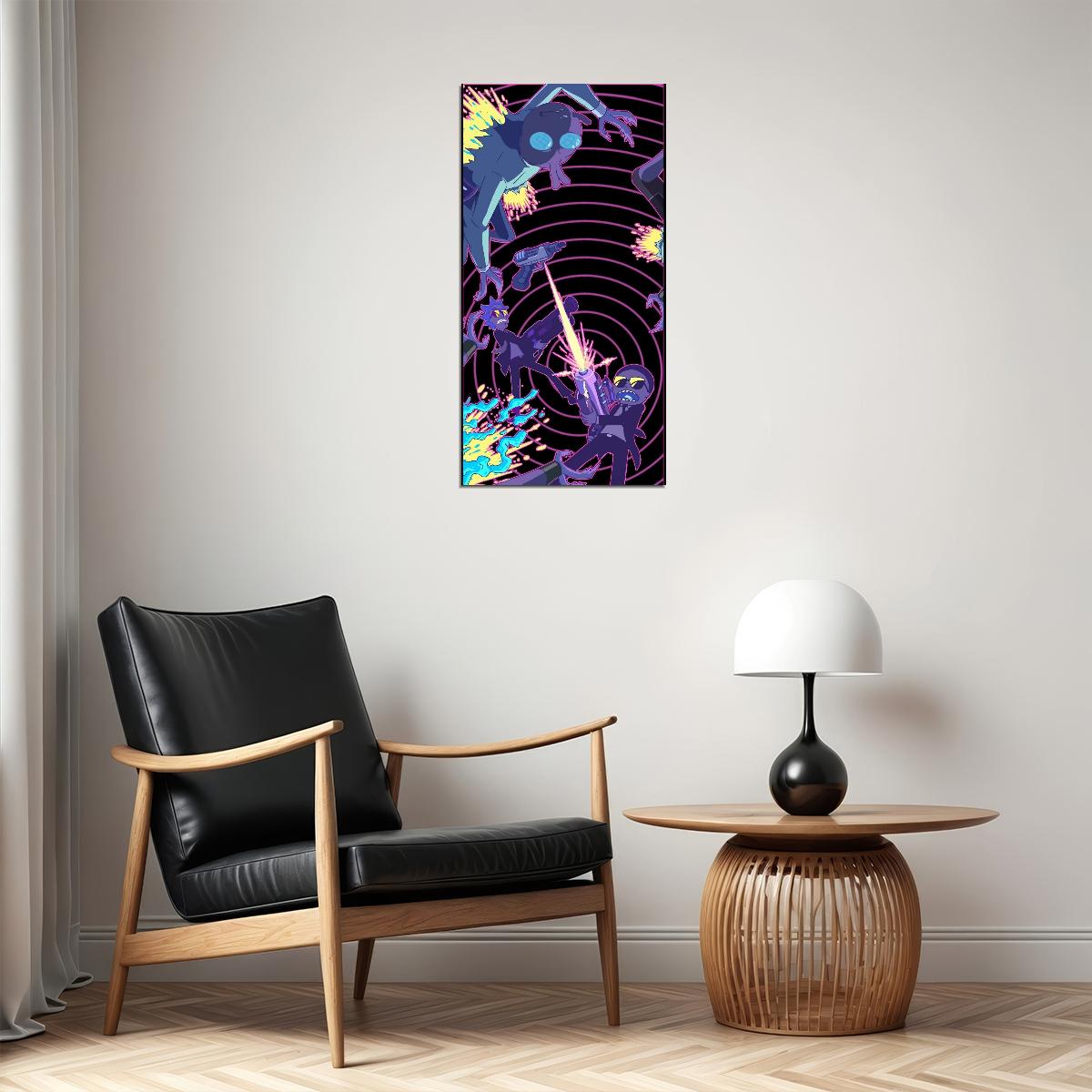 Rick And Morty Tv Series Movie Poster Animated Cartoon Wall Art