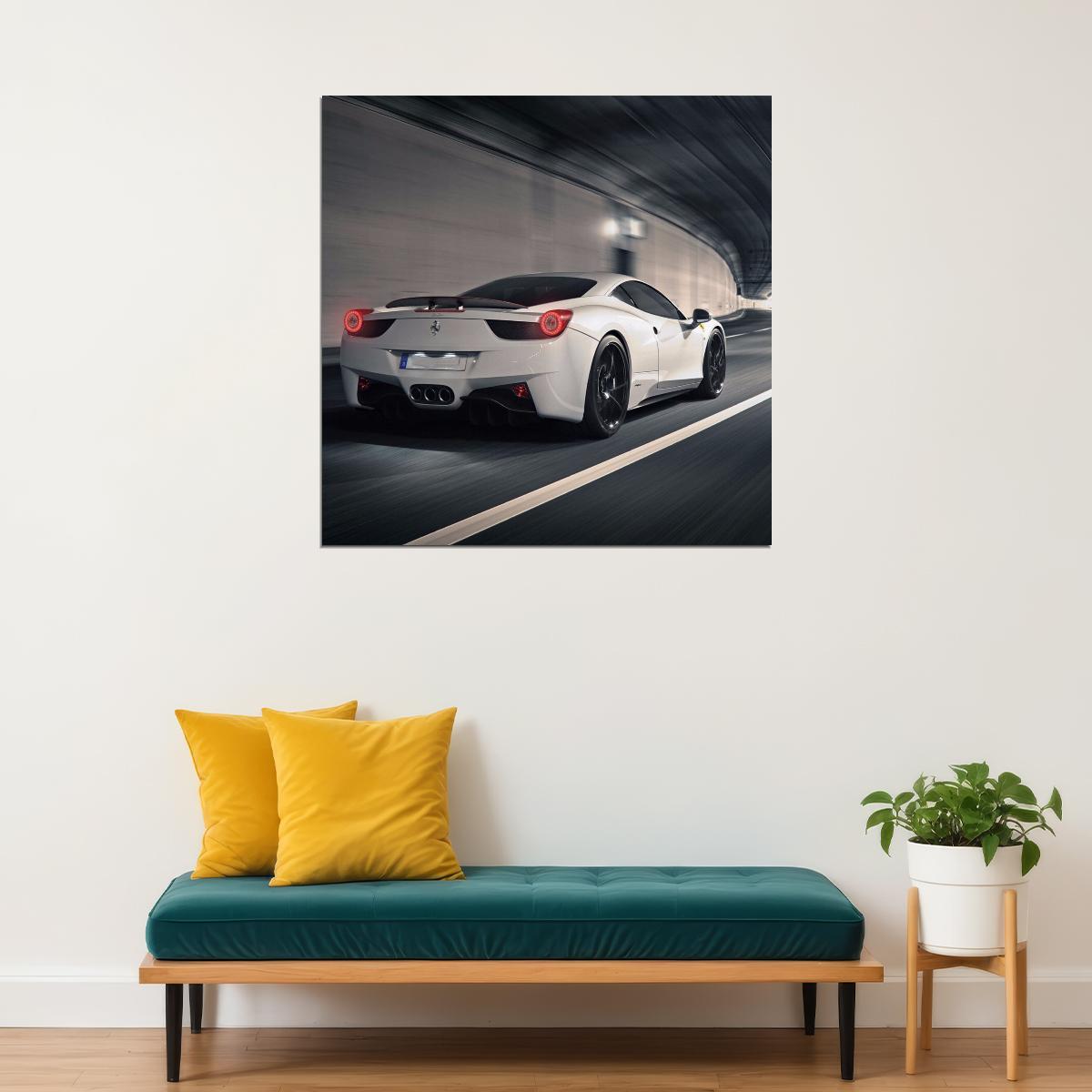 Ferrari Poster Luxury Sports Car Wall Art Italian Automotive Print