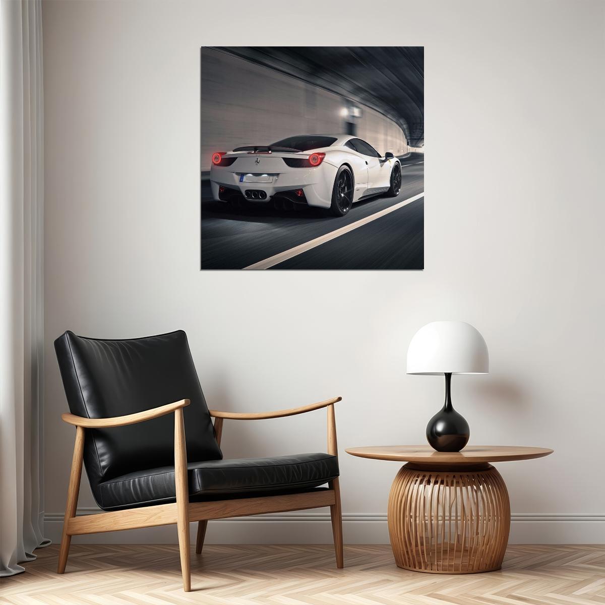 Ferrari Poster Luxury Sports Car Wall Art Italian Automotive Print