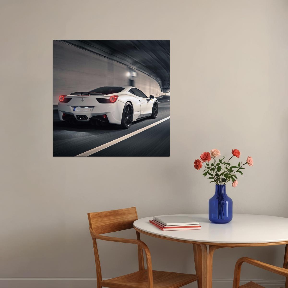 Ferrari Poster Luxury Sports Car Wall Art Italian Automotive Print