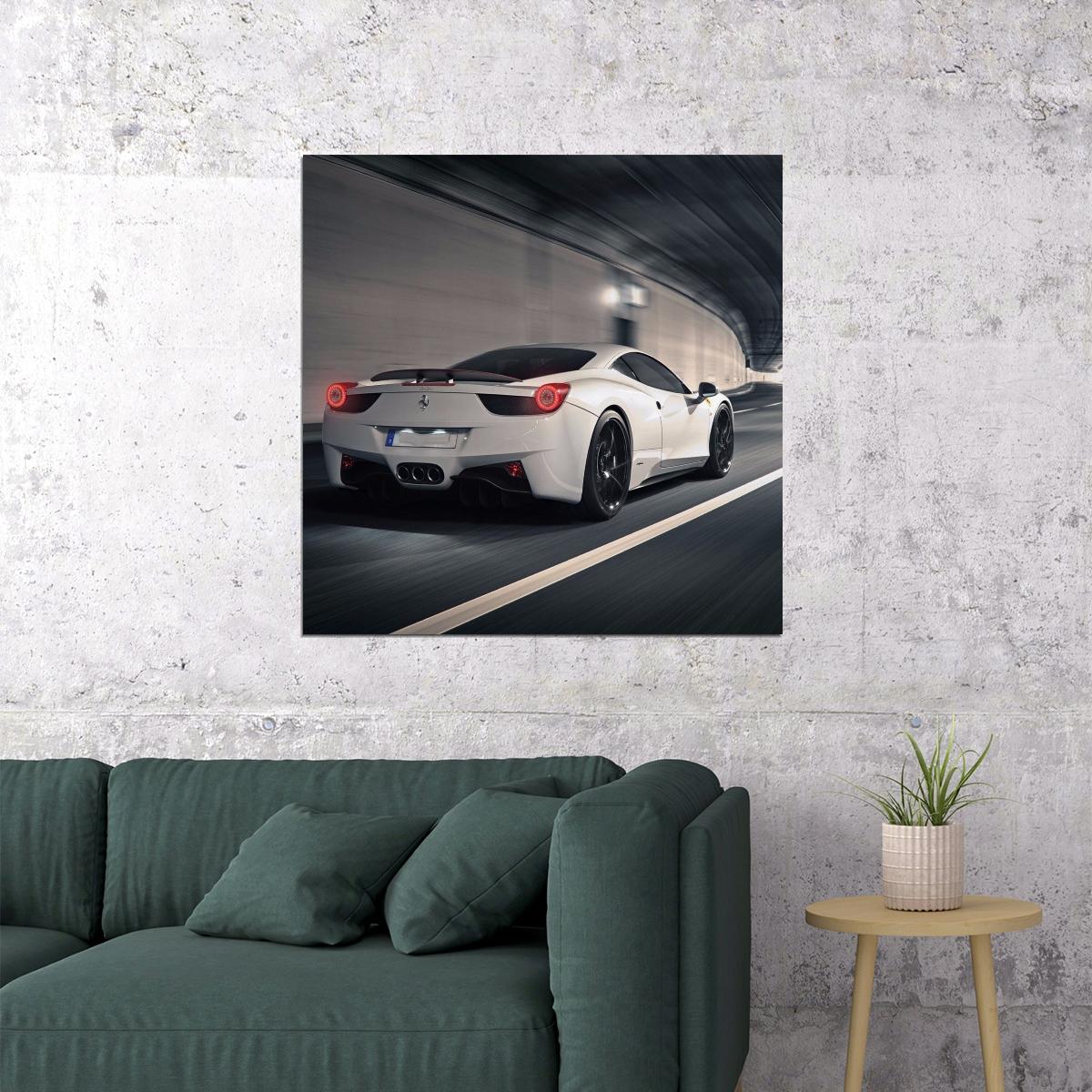 Ferrari Poster Luxury Sports Car Wall Art Italian Automotive Print