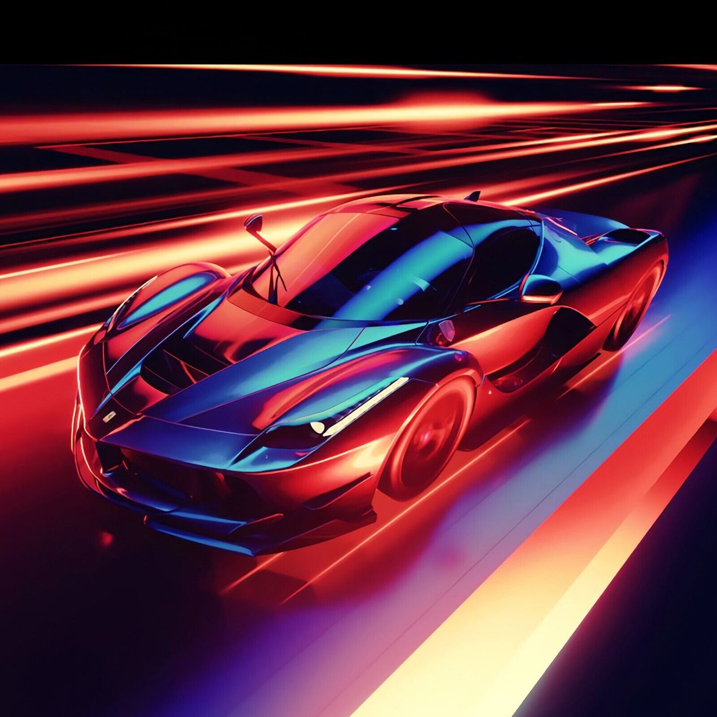 Ferrari Poster Luxury Sports Car Wall Art Italian Automotive Print - xonomax