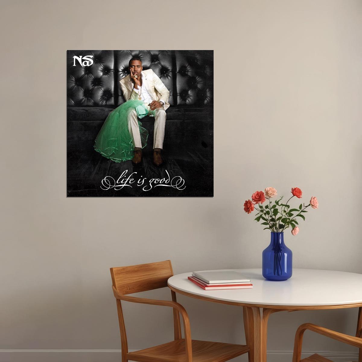 Nas Life Is Good Album Cover Art Music Poster Rap Hip-hop Artist Wall Print