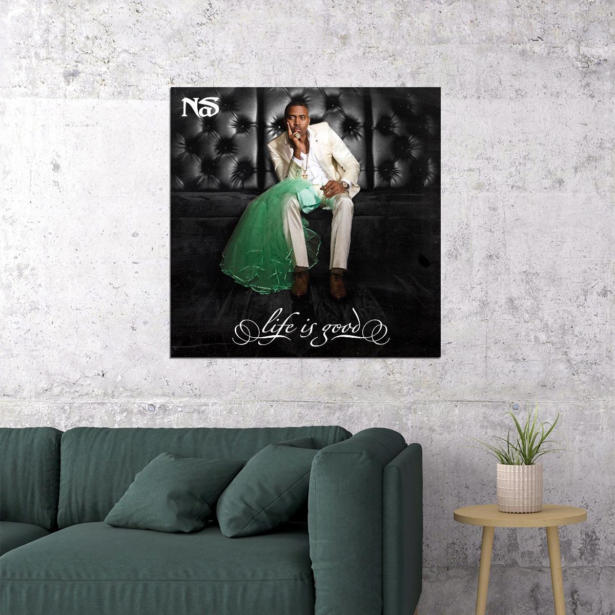 Nas Life Is Good Album Cover Art Music Poster Rap Hip-hop Artist Wall Print