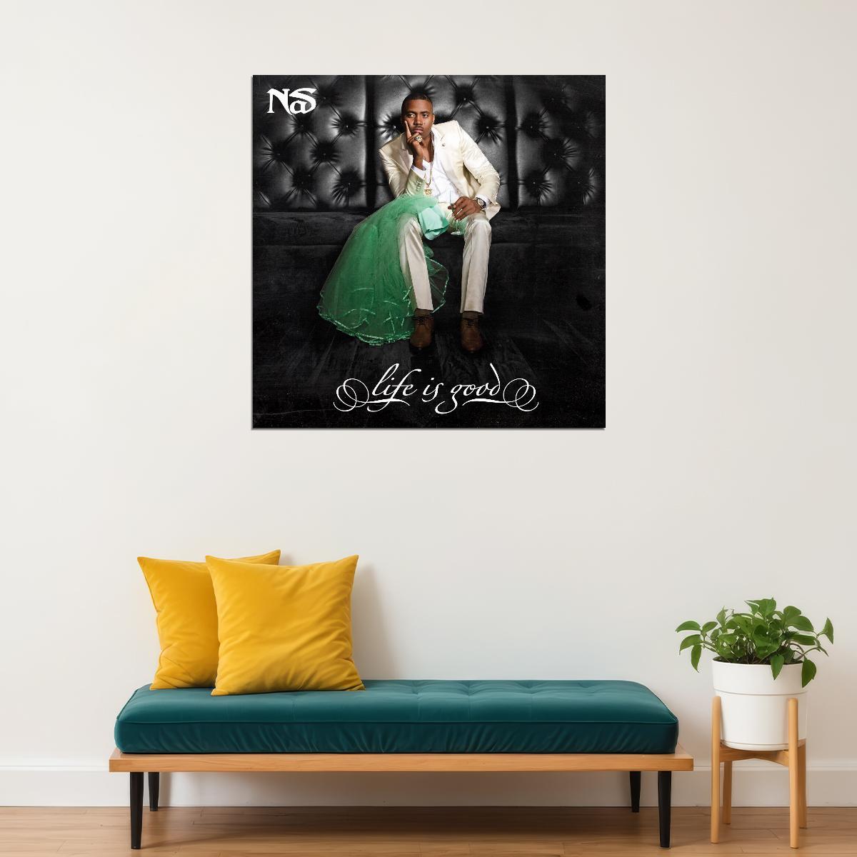 Nas Life Is Good Album Cover Art Music Poster Rap Hip-hop Artist Wall Print