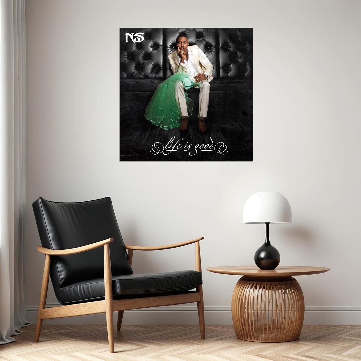 Nas Life Is Good Album Cover Art Music Poster Rap Hip-hop Artist Wall Print