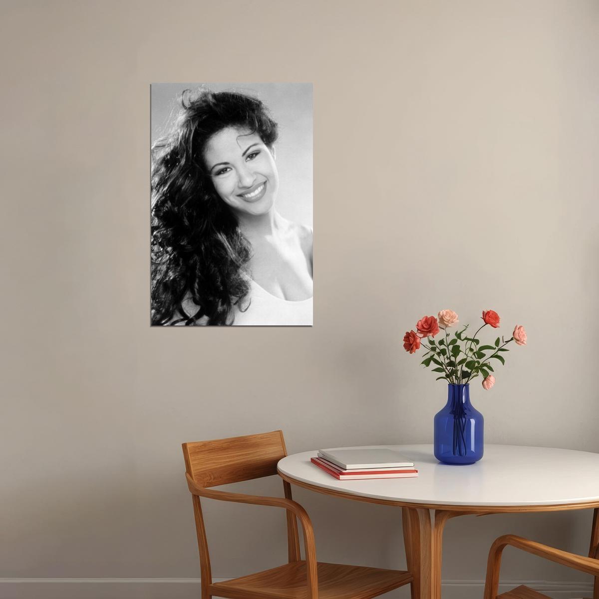 Selena Music Poster Iconic Latin Singer Stunning Artist Wall Print