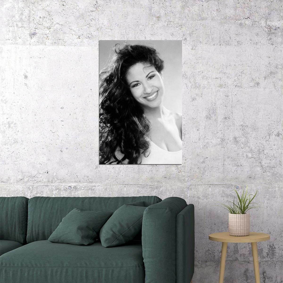 Selena Music Poster Iconic Latin Singer Stunning Artist Wall Print