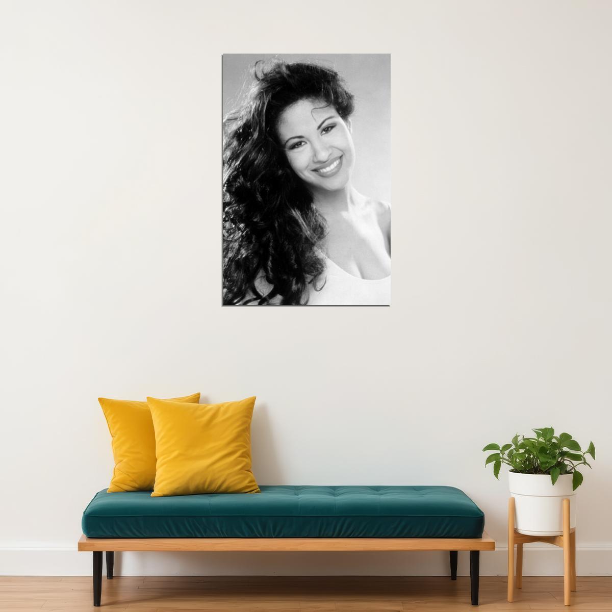 Selena Music Poster Iconic Latin Singer Stunning Artist Wall Print