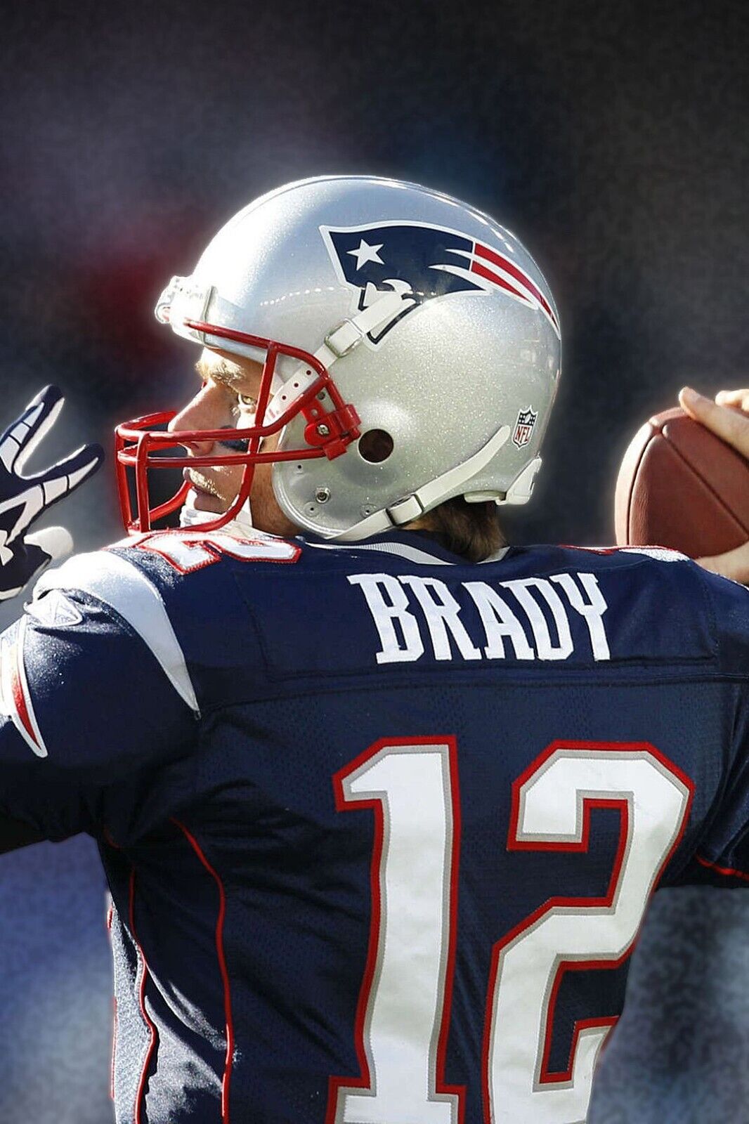 Tom Brady Nfl Football Poster Iconic Quarterback Star Art Inspirational Sports Print - xonomax