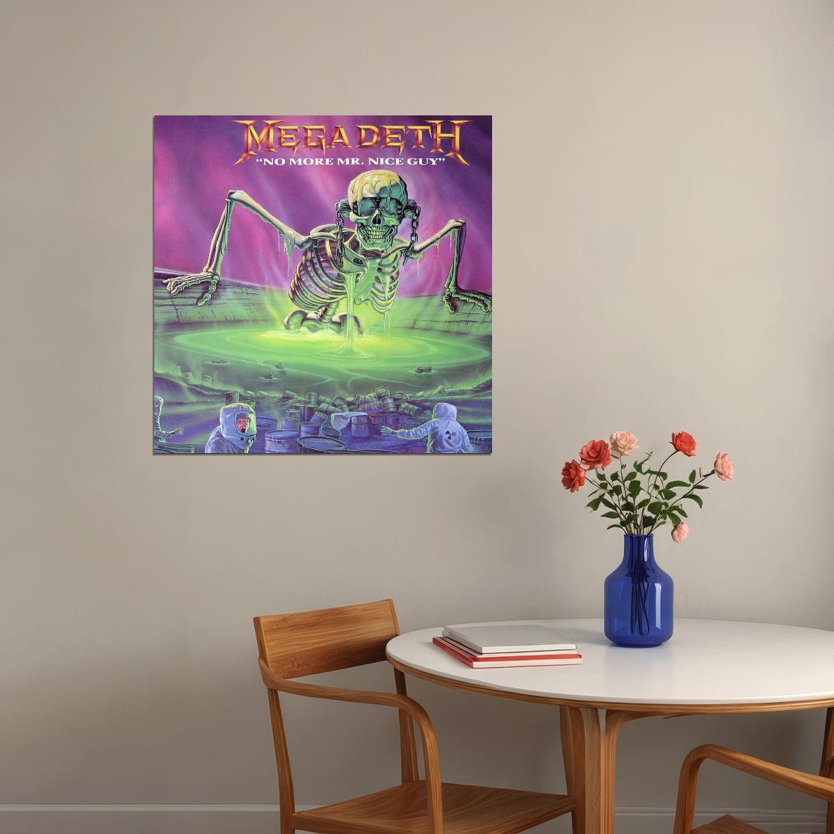 Megadeth No More Mr. Nice Guy Album Cover Art Music Poster Heavy Metal Wall Print