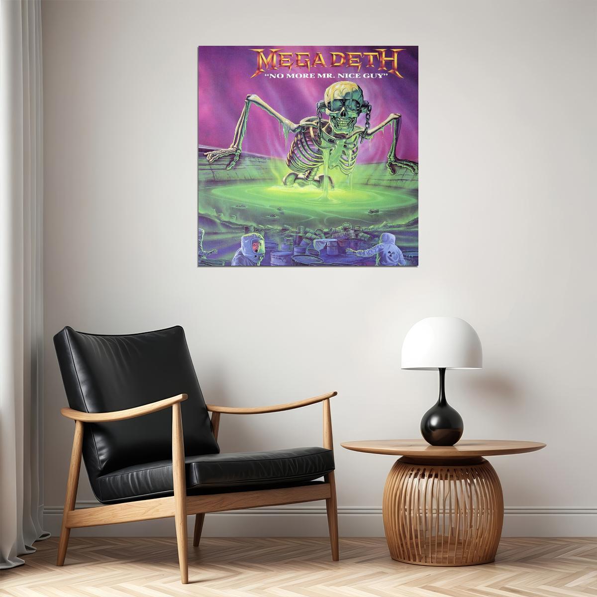 Megadeth No More Mr. Nice Guy Album Cover Art Music Poster Heavy Metal Wall Print