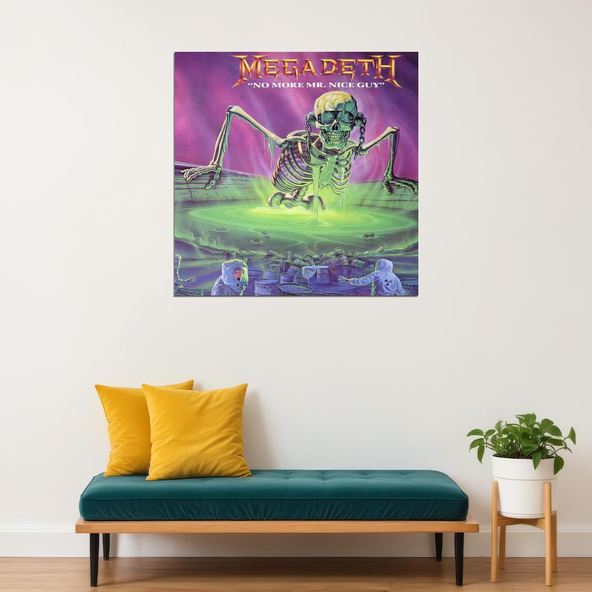 Megadeth No More Mr. Nice Guy Album Cover Art Music Poster Heavy Metal Wall Print
