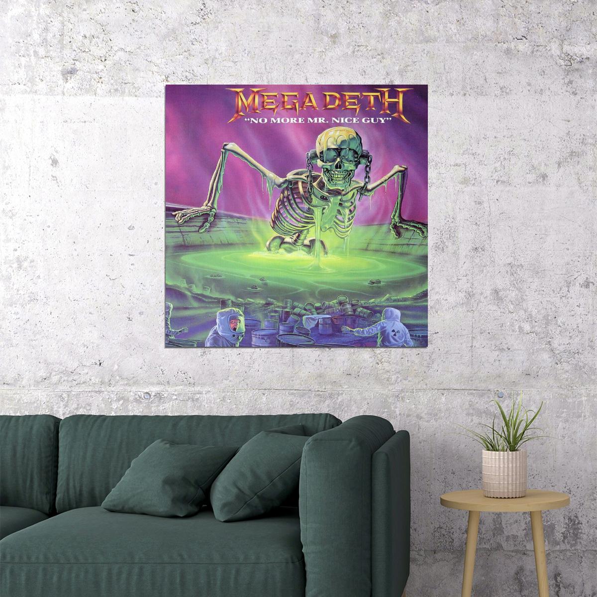 Megadeth No More Mr. Nice Guy Album Cover Art Music Poster Heavy Metal Wall Print