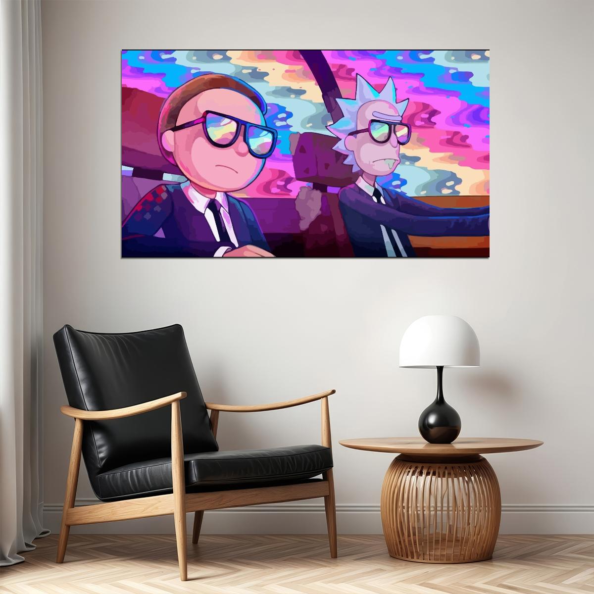 Rick And Morty Tv Series Movie Poster Animated Cartoon Wall Art