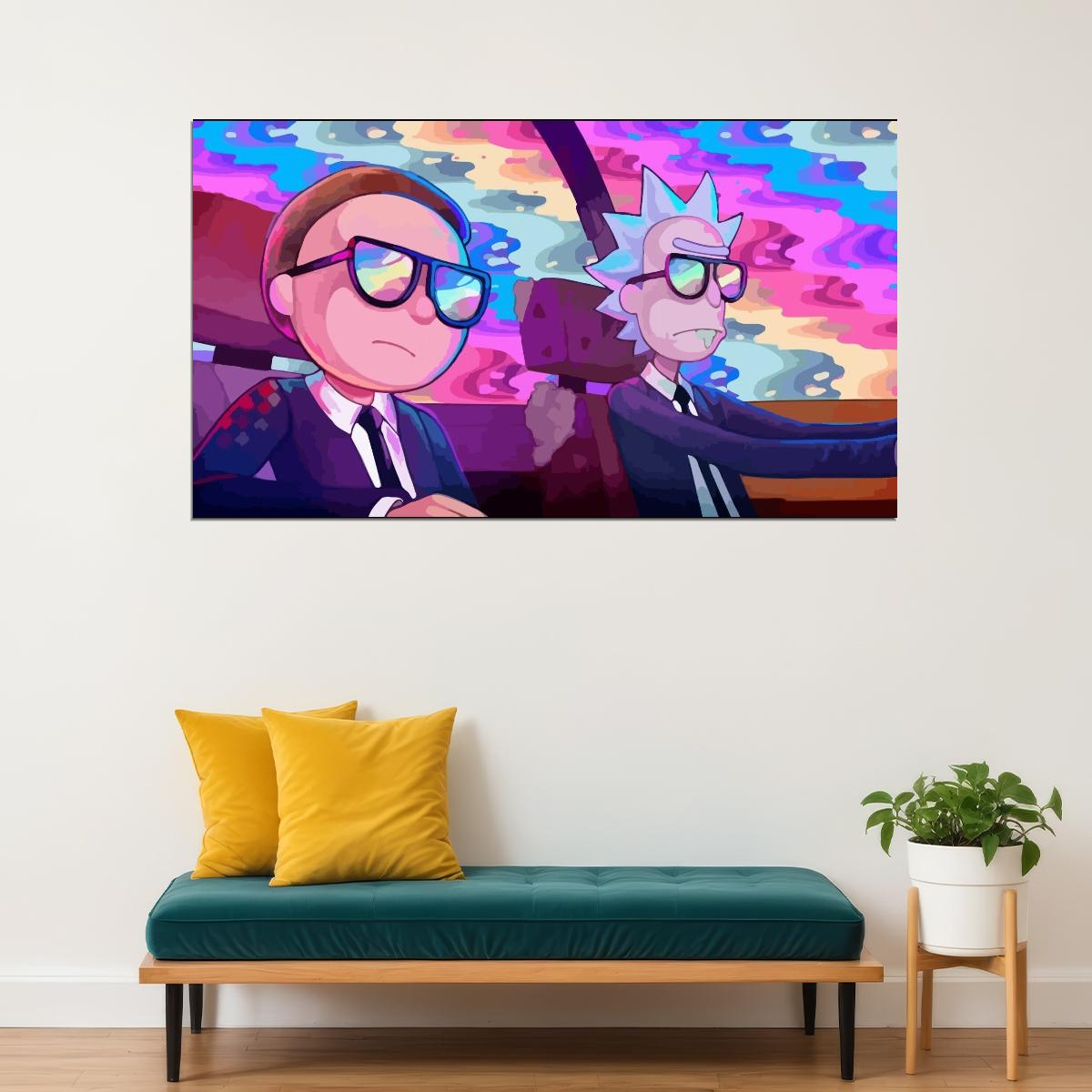Rick And Morty Tv Series Movie Poster Animated Cartoon Wall Art