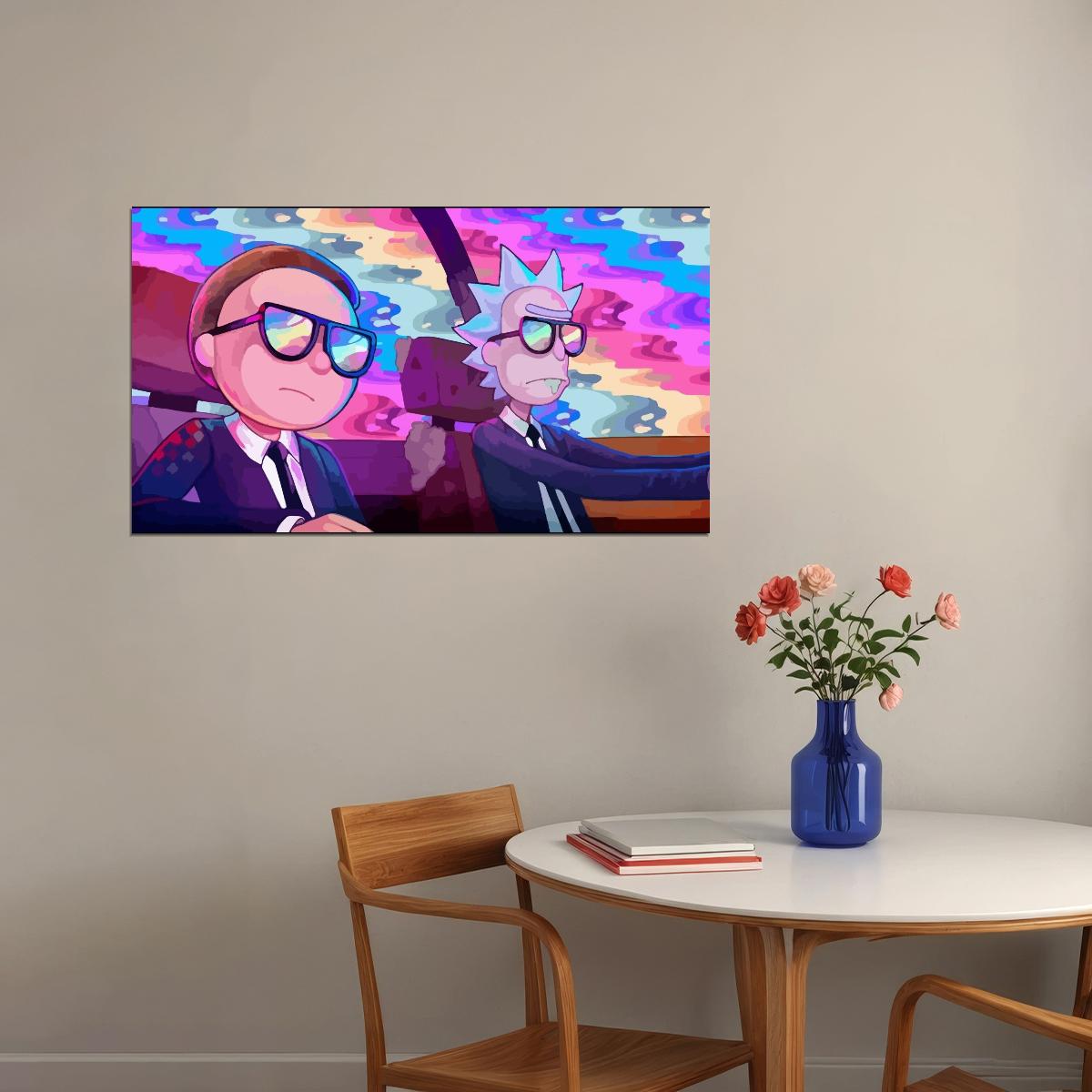 Rick And Morty Tv Series Movie Poster Animated Cartoon Wall Art
