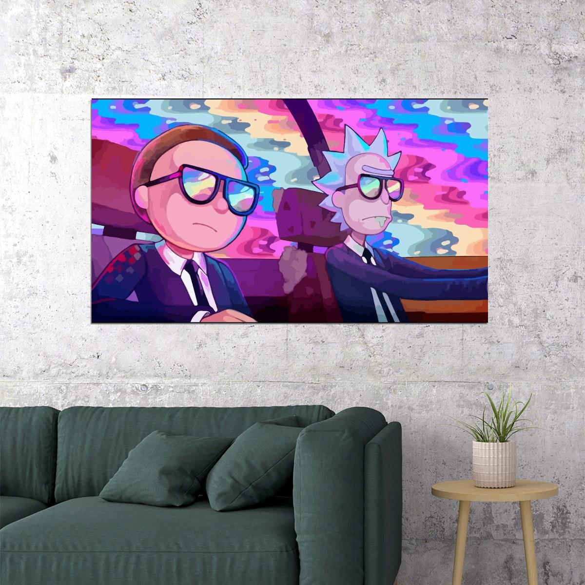 Rick And Morty Tv Series Movie Poster Animated Cartoon Wall Art