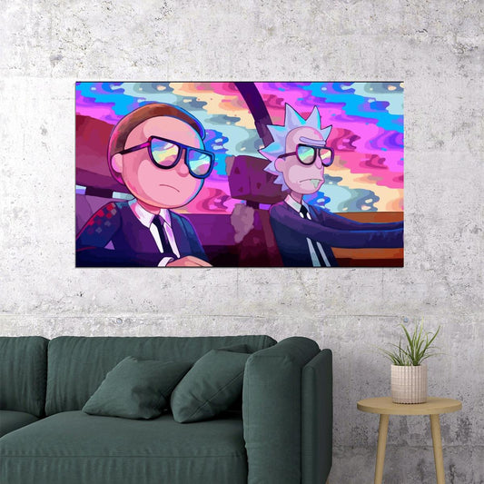 Rick And Morty Tv Series Movie Poster Animated Cartoon Wall Art - xonomax