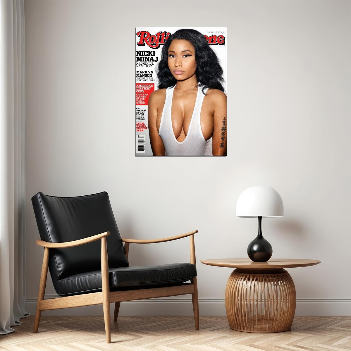 Rolling Stone Nicki Minaj Magazine Cover Music Poster Famous Rapper Wall Art