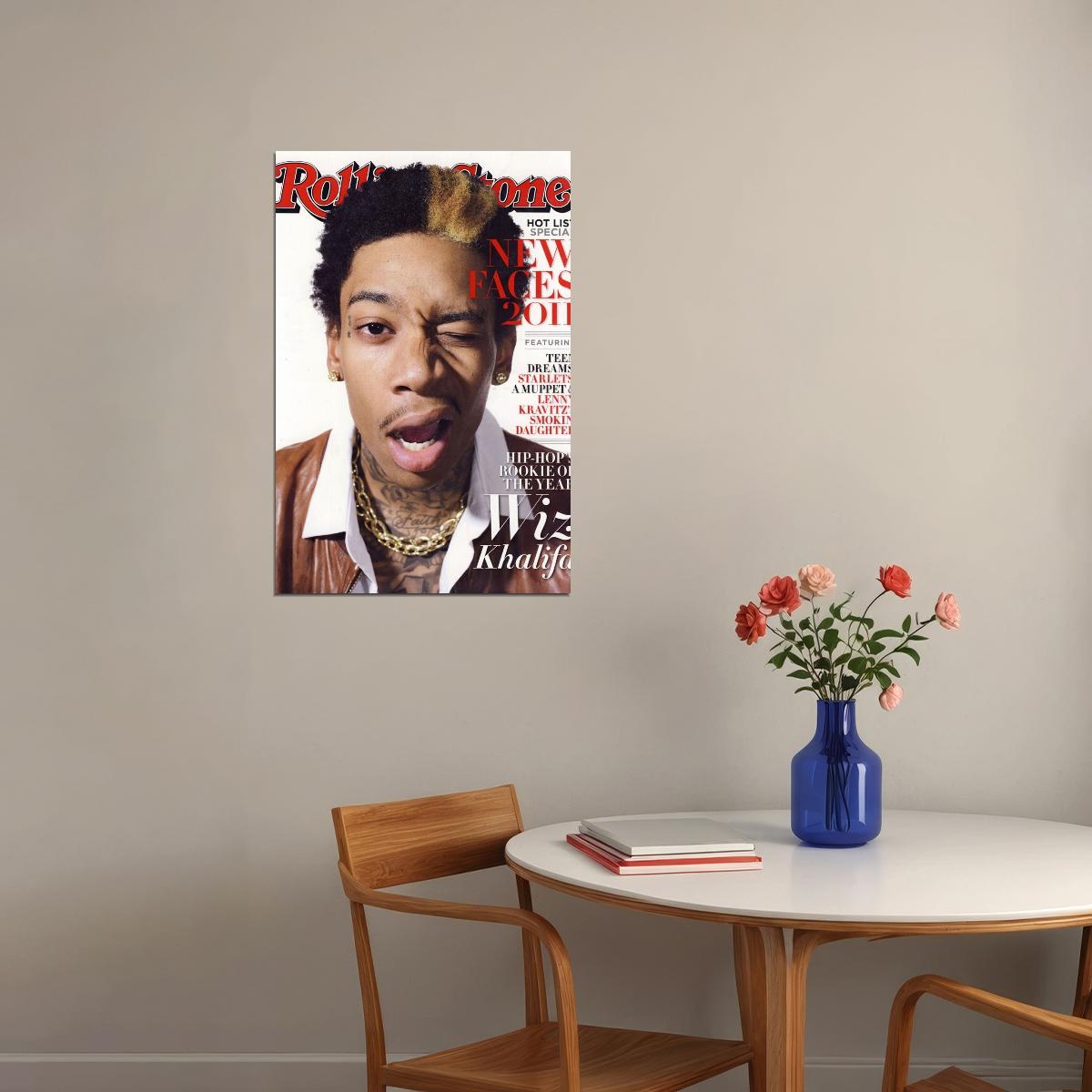 Rolling Stone Wiz Khalifa Magazine Cover Music Poster Rapper Wall Art