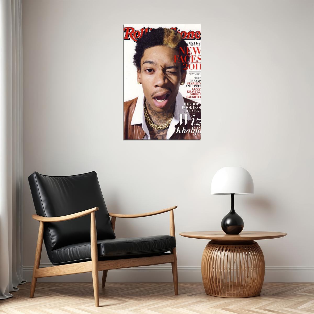 Rolling Stone Wiz Khalifa Magazine Cover Music Poster Rapper Wall Art