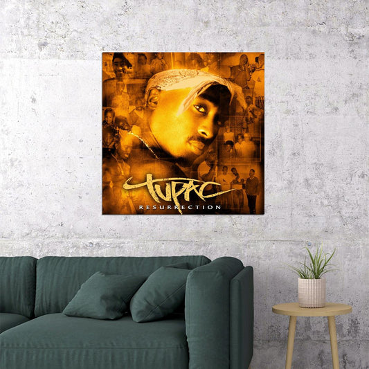 Tupac Shakur 2pac Resurrection Album Cover Art Rap Music Poster Iconic Hip Hop Artist Print - xonomax