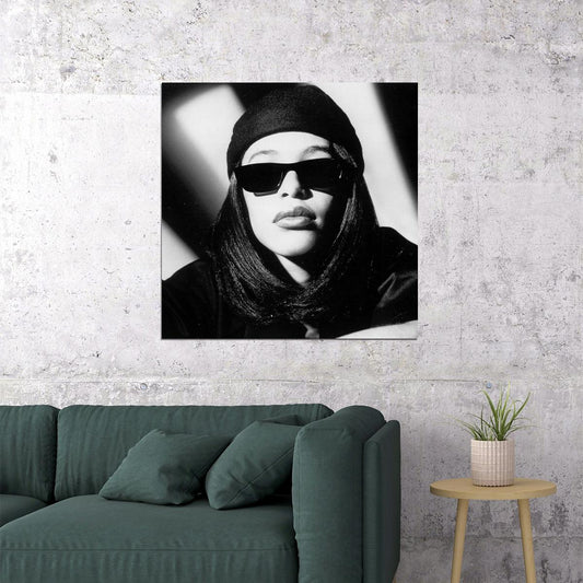 Aaliyah Poster R&b Music Wall Art Singer-songwriter Print - xonomax