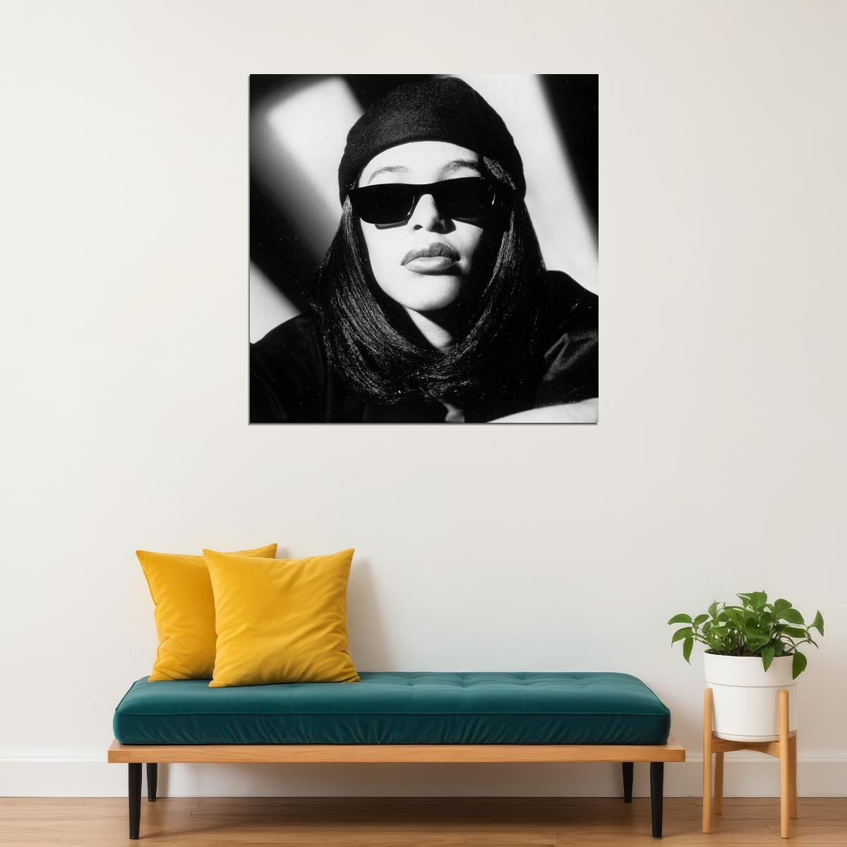 Aaliyah Poster R&b Music Wall Art Singer-songwriter Print - xonomax