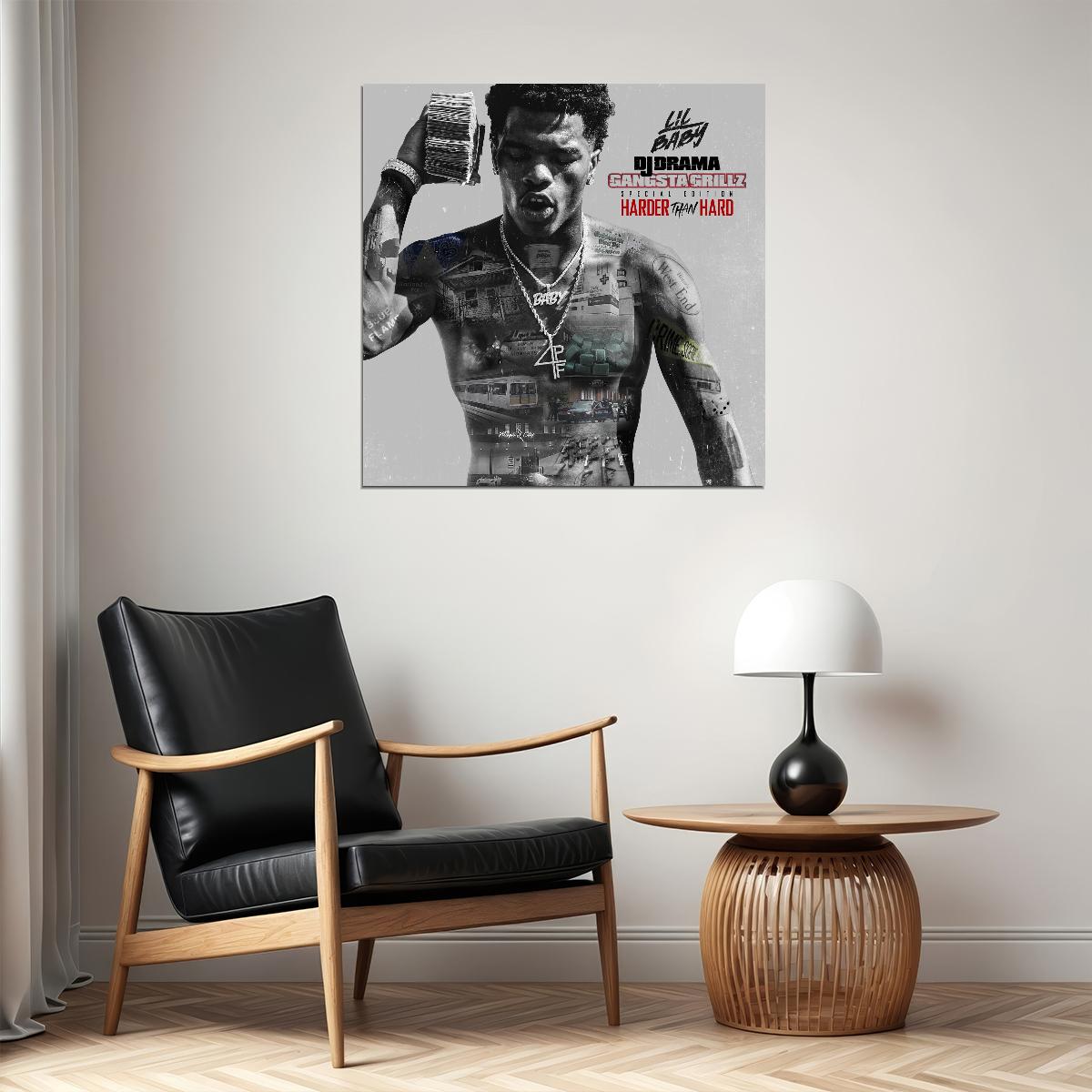 Lil Baby Harder Than Hard Album Cover Art Rap Wall Print
