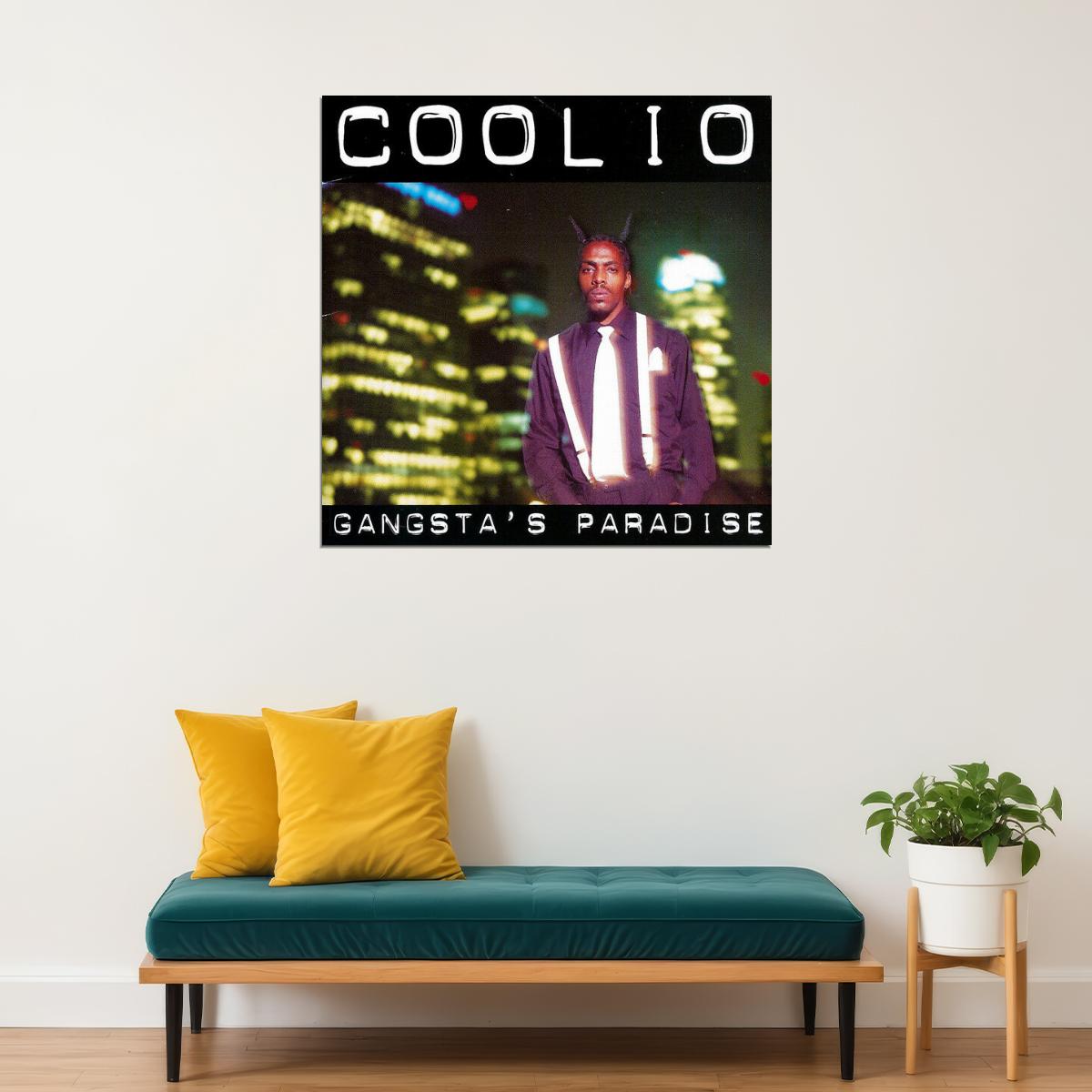 Coolio Gangsta's Paradise Album Cover Art Hip-hop Music Poster Rap Artist Music Print - xonomax
