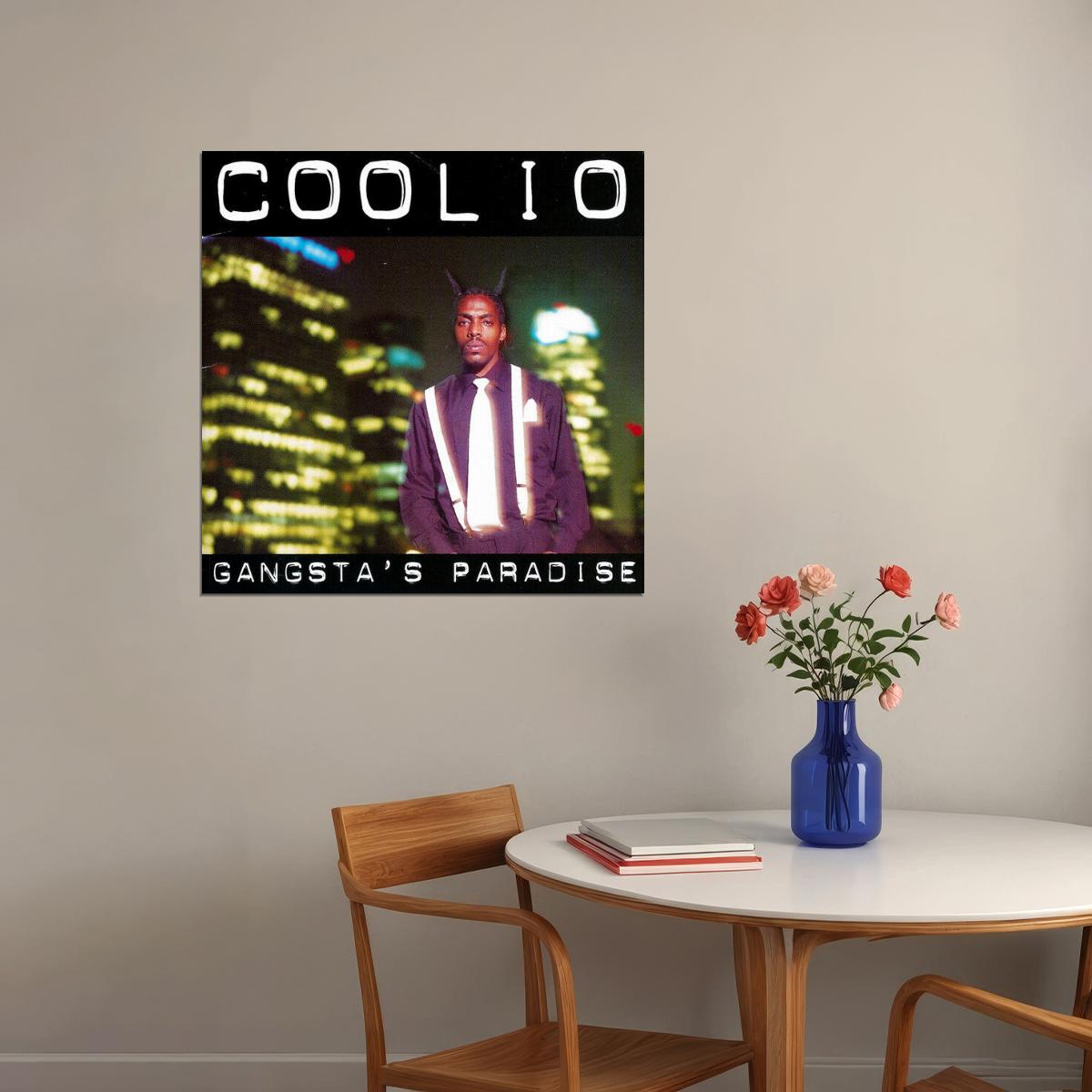 Coolio Gangsta's Paradise Album Cover Art Hip-hop Music Poster Rap Artist Music Print - xonomax