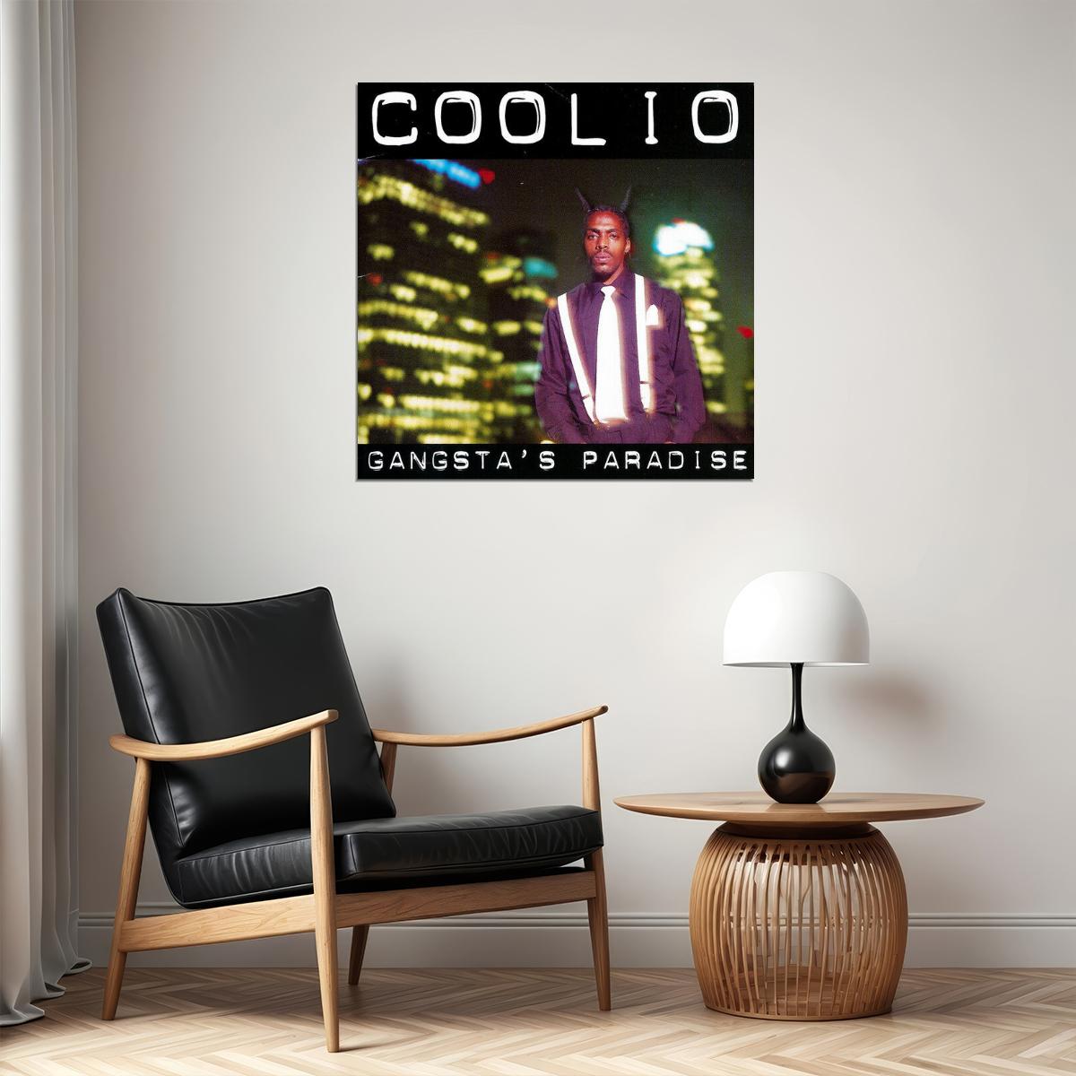 Coolio Gangsta's Paradise Album Cover Art Hip-hop Music Poster Rap Artist Music Print - xonomax