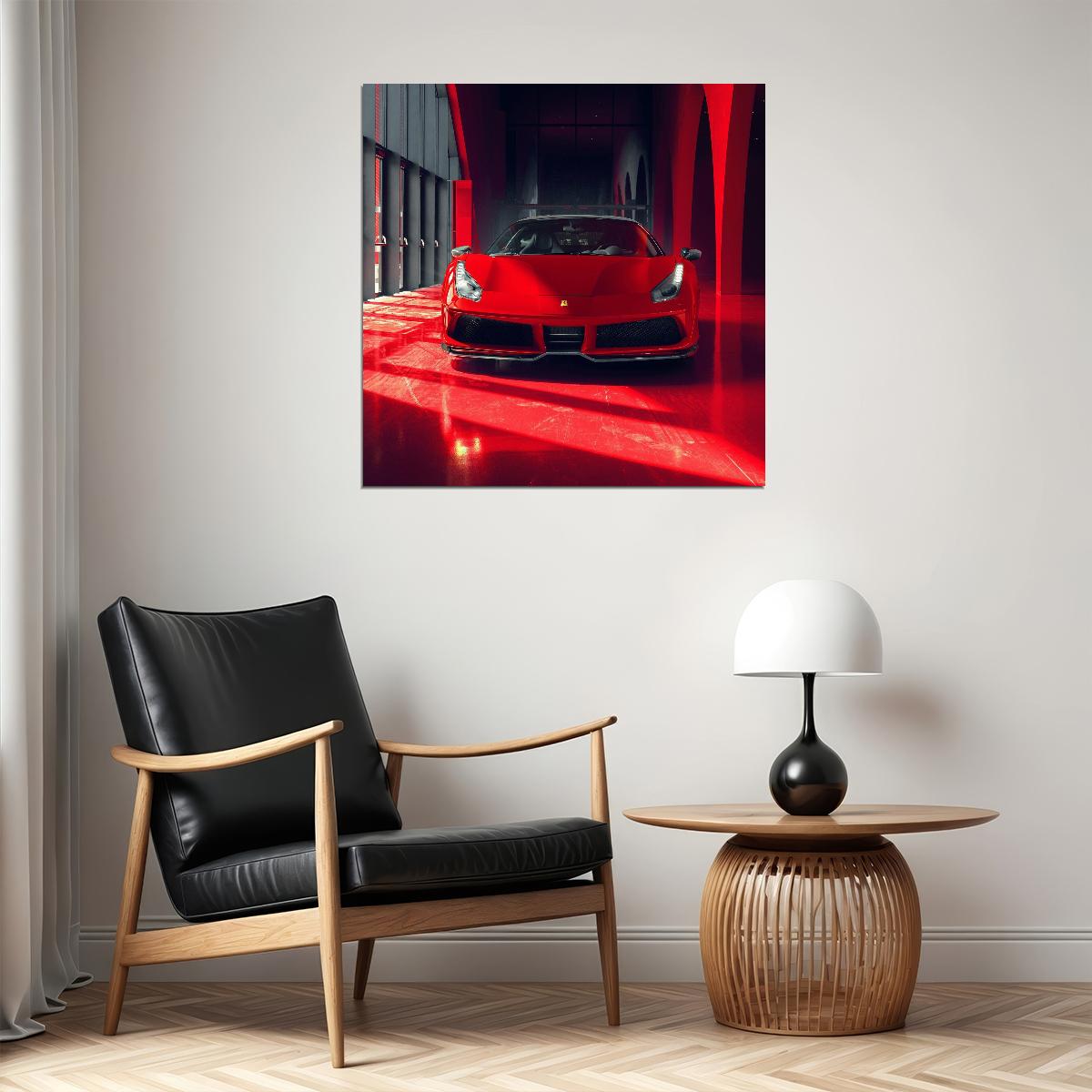 Ferrari Poster Luxury Sports Car Wall Art Italian Automotive Print