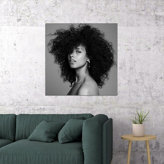 Alicia Keys Poster R&b Music Wall Art Singer-songwriter Print - xonomax