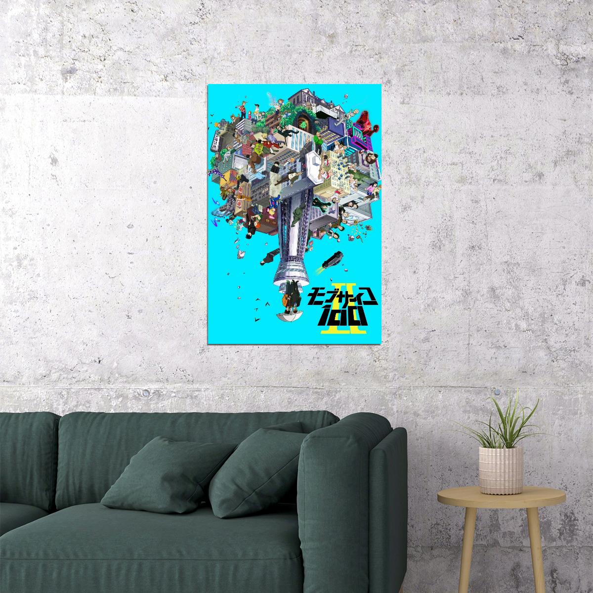 Mob Psycho 100 Anime Poster Japanese Manga Art Wall Print - xonomax