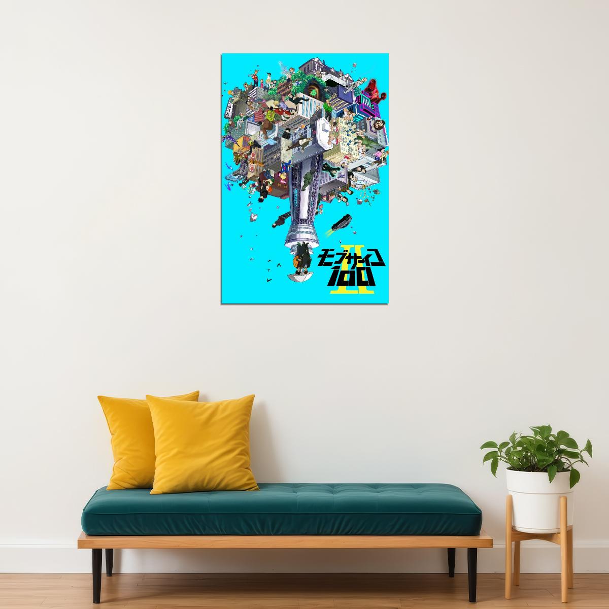 Mob Psycho 100 Anime Poster Japanese Manga Art Wall Print - xonomax