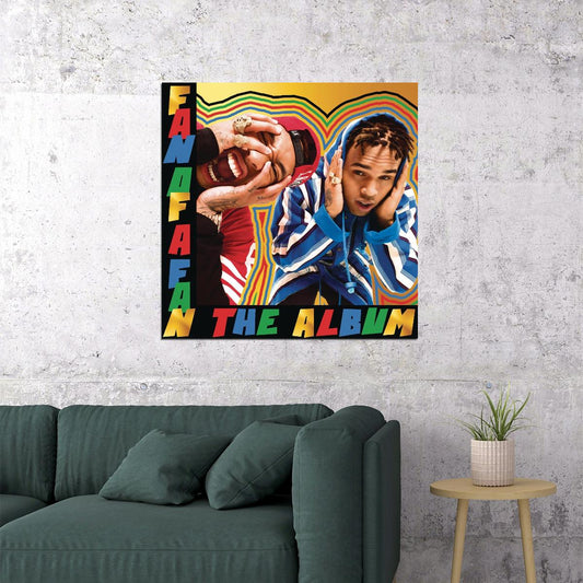 Chris Brown Fan Of Fan Album Cover Art R&b Music Poster Singer Music Print - xonomax