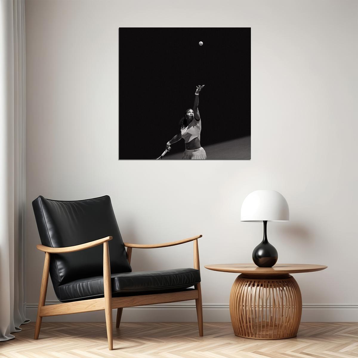 Serena Williams Tennis Poster Legendary Athlete Motivational Sports Print