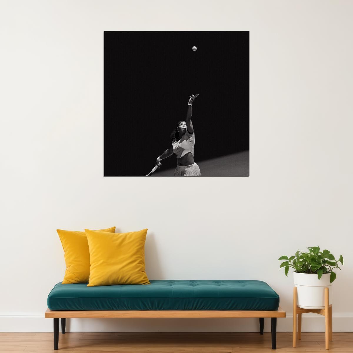 Serena Williams Tennis Poster Legendary Athlete Motivational Sports Print