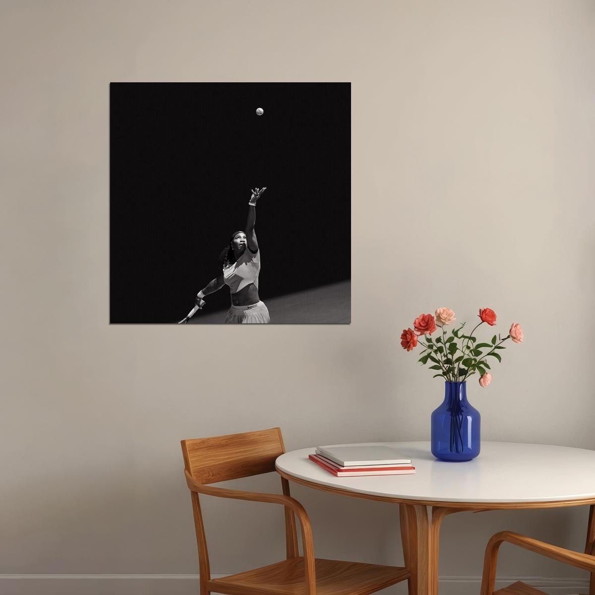 Serena Williams Tennis Poster Legendary Athlete Motivational Sports Print