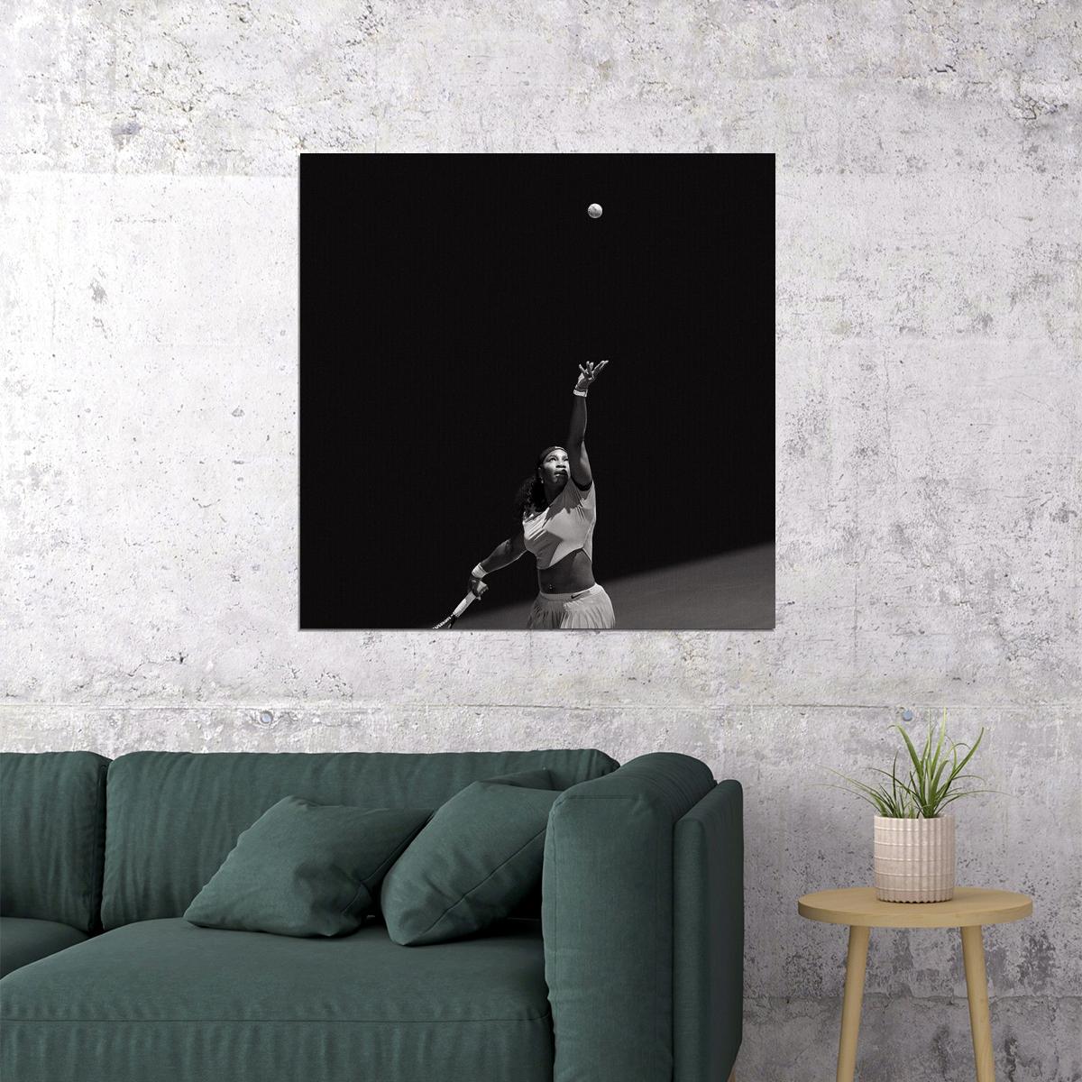 Serena Williams Tennis Poster Legendary Athlete Motivational Sports Print