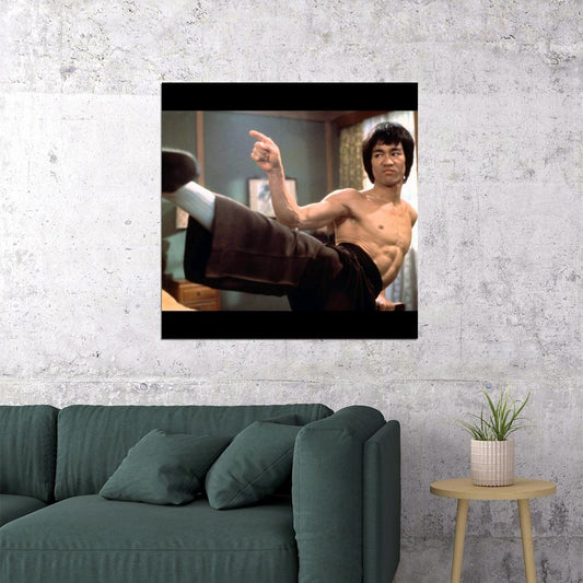 Bruce Lee Poster Martial Arts Legend Wall Art Action Star Print - xonomax