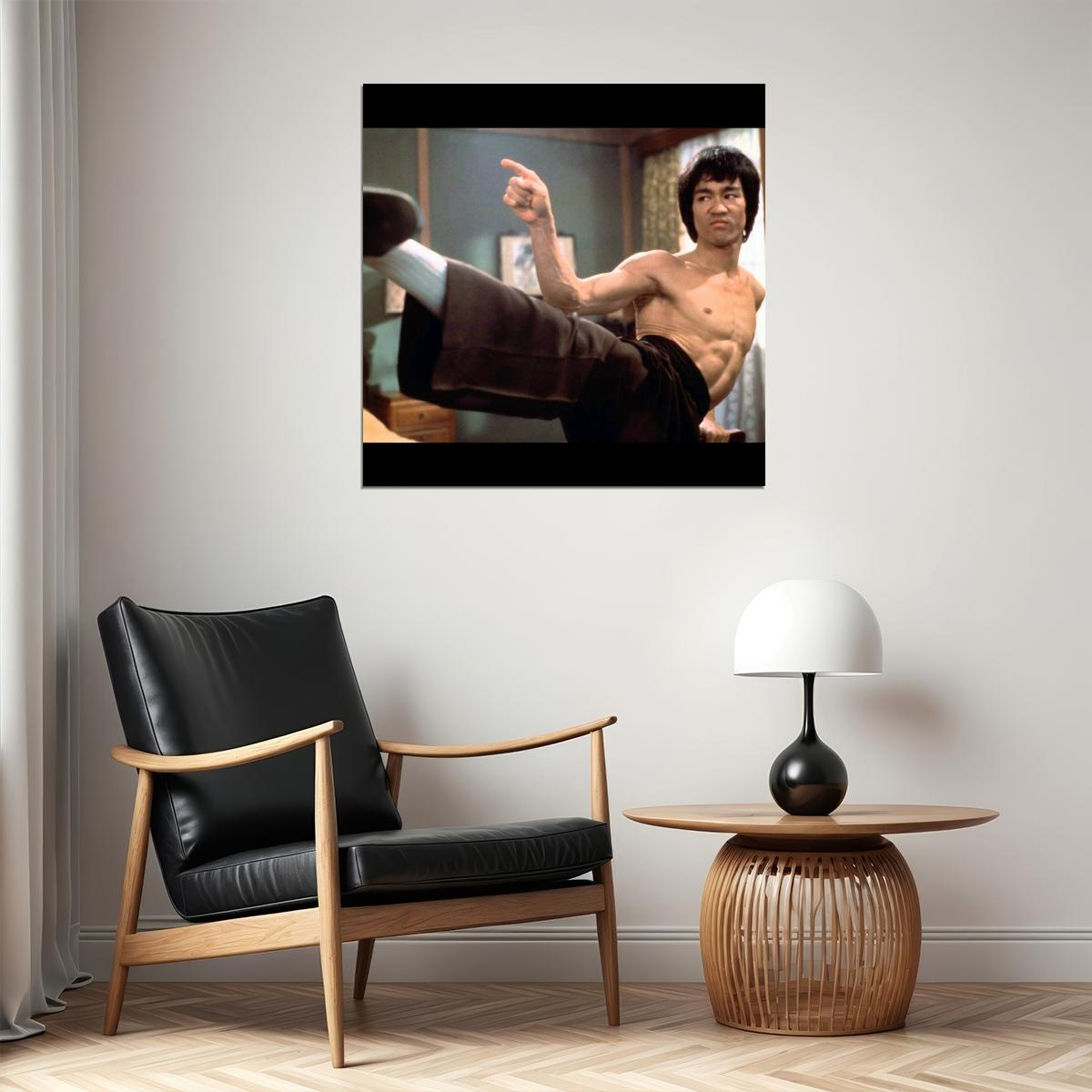 Bruce Lee Poster Martial Arts Legend Wall Art Action Star Print - xonomax