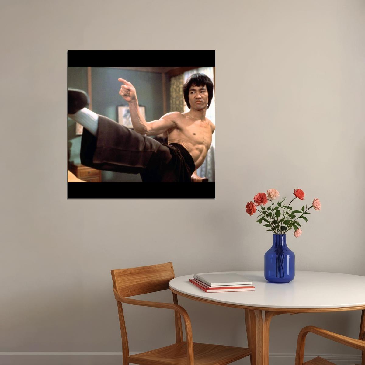 Bruce Lee Poster Martial Arts Legend Wall Art Action Star Print - xonomax