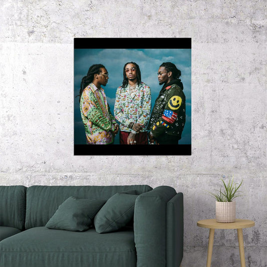 Migos Quavo Takeoff Offset Album Cover Art Music Poster Hip-hop Wall Print - xonomax
